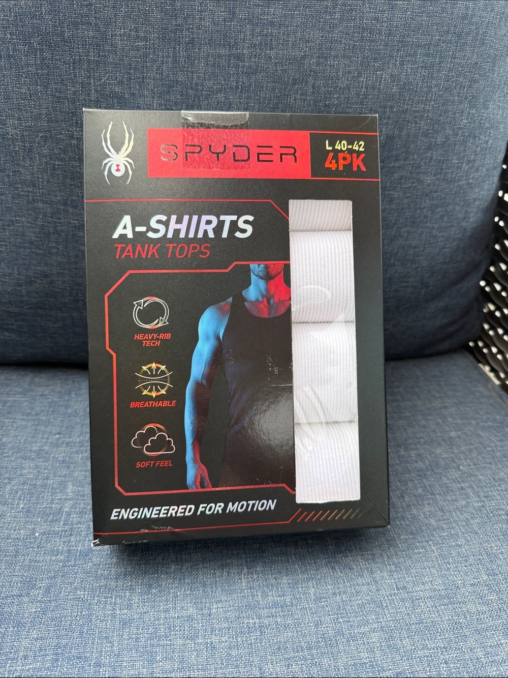 Spyder Men’s White Tank Tops 4-Pack A-Shirts